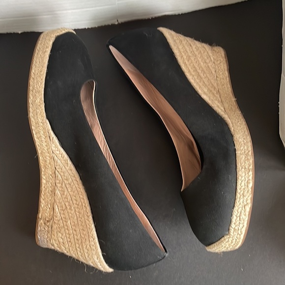 J.Crew Seville Espadrilles wedges in Canvas black size 9.5 - Picture 3 of 10
